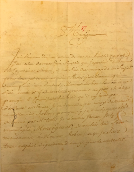 Letter from Jean Montague to Benjamin Franklin 